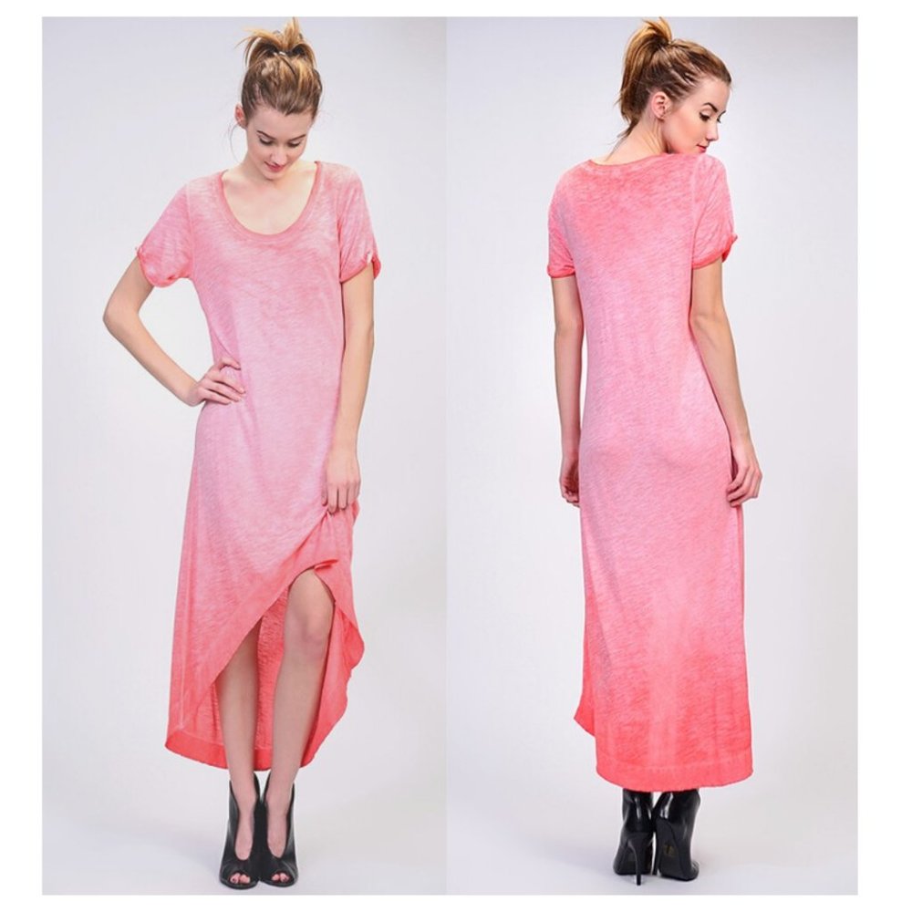 LAST!! Oil-washed T-shirt Dress - 3 PACK